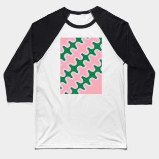 Unique Colorful Pattern - Pink Green Baseball T-Shirt